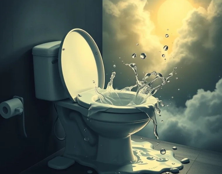 dream about overflowing toilet