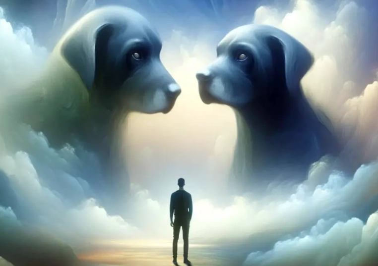 dream with black dog