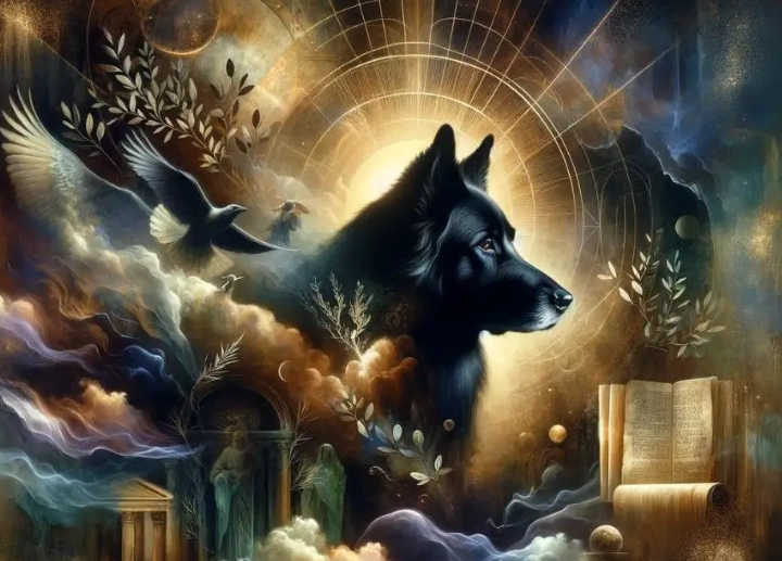 spiritual meaning of black dog in dream