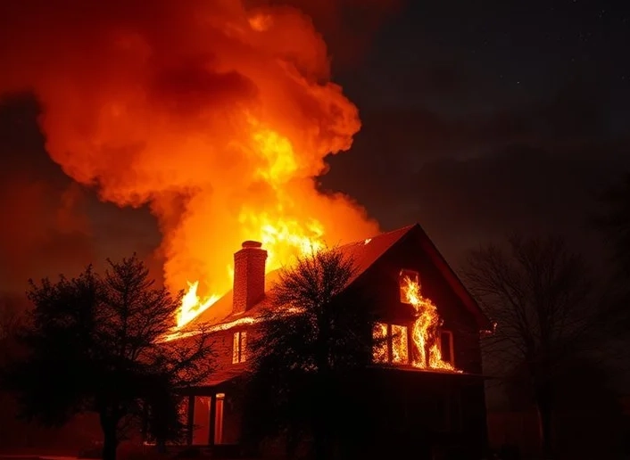 house on fire dream interpretation