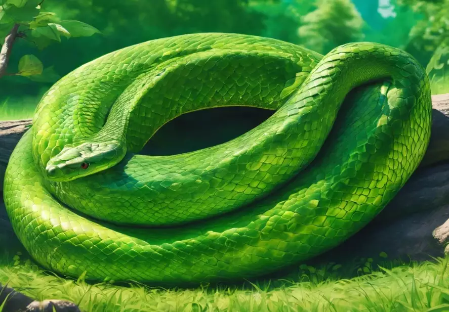 what does a green snake in a dream mean